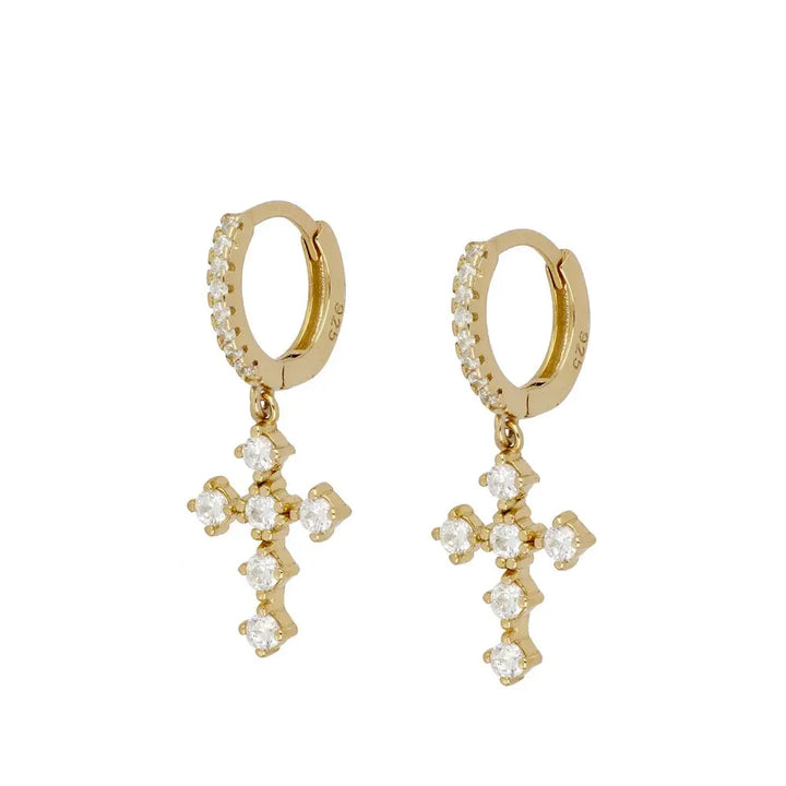 ZirconBloom™ – CANNER 18K Gold Plated Drop Earrings with Star Design