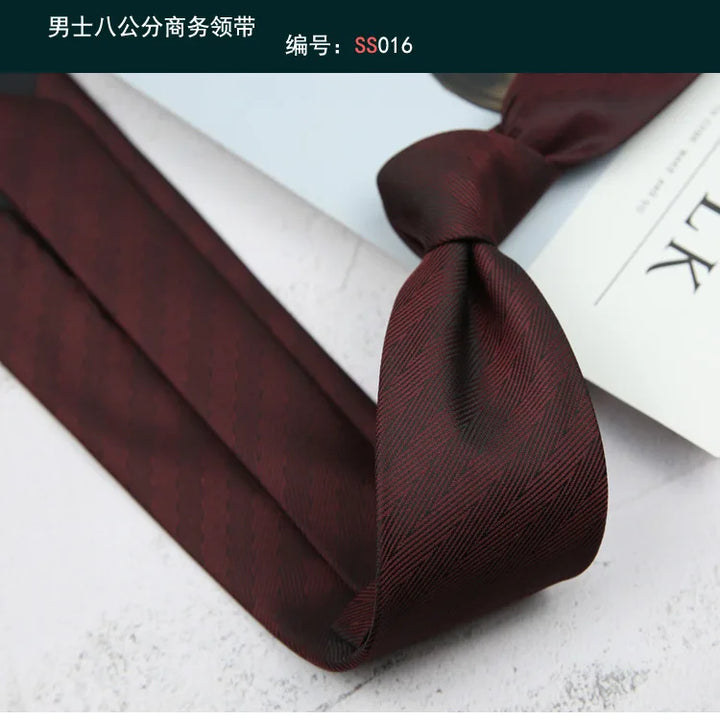 Tie Gravatas Fashion Wholesale Woven 8 cm Striped Necktie Wedding Accessories Blue Man Dot Fit Group Party Office Neck Ties
