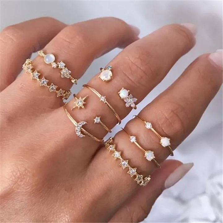Silver Crystal Rings