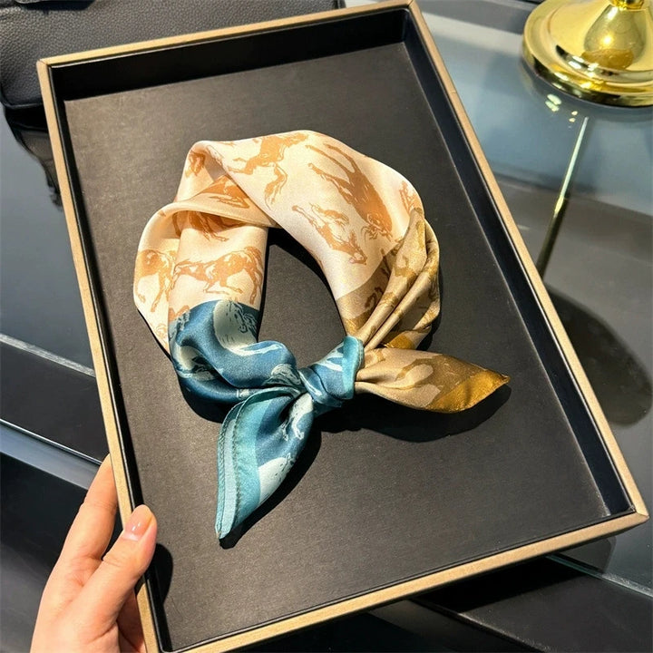 Mulberry Silk Square Scarf – Luxury Bandana & Headwrap for Women