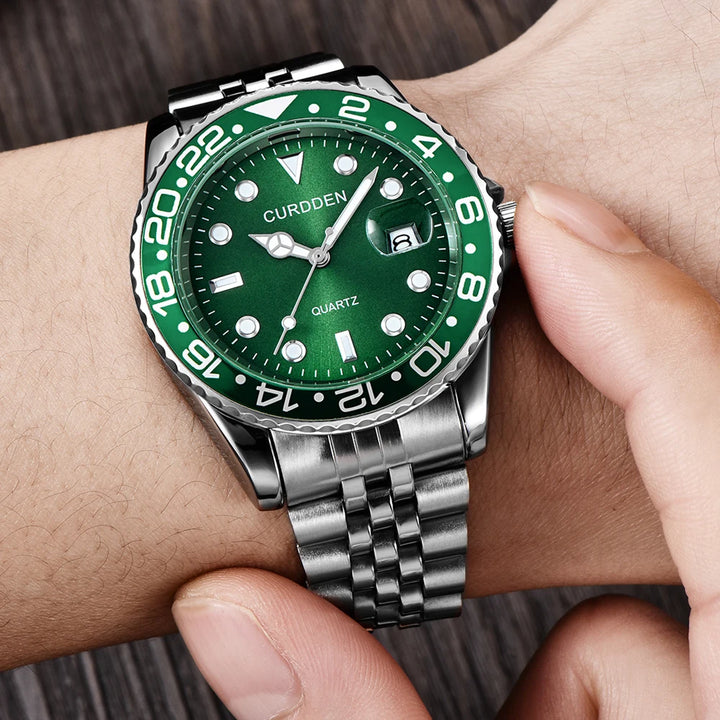 Stainless Steel Band Quartz Watch for Men