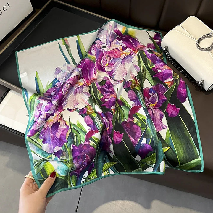 Mulberry Silk Square Scarf – Luxury Bandana & Headwrap for Women