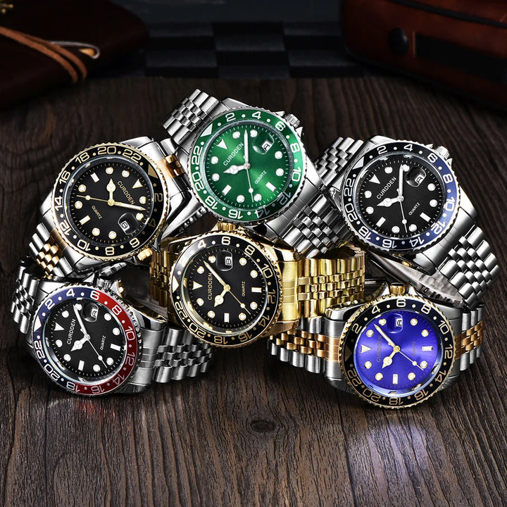 Stainless Steel Band Quartz Watch for Men