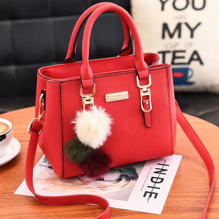 Women's Handbag PU Comfortable Fabric Hardware Buckle Large Capacity Simplicity Single Shoulder Crossbody Bag for Female