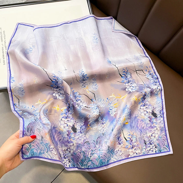 Mulberry Silk Square Scarf – Luxury Bandana & Headwrap for Women