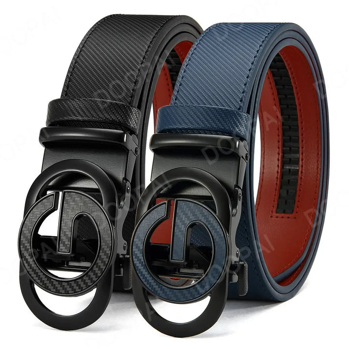 Men's Leather Belts Casual Automatic Buckle Belt Famous Designer Brand Luxury Leather Metal Buckle Cowskin Belts for Jeans Men