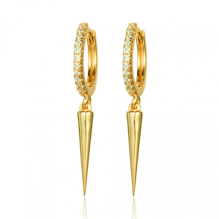 ZirconBloom™ – CANNER 18K Gold Plated Drop Earrings with Star Design