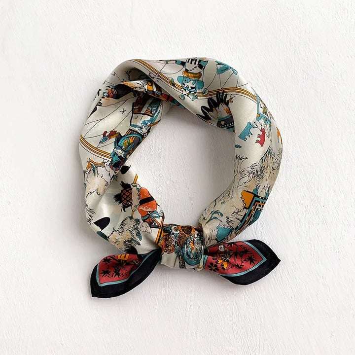 Mulberry Silk Square Scarf – Luxury Bandana & Headwrap for Women
