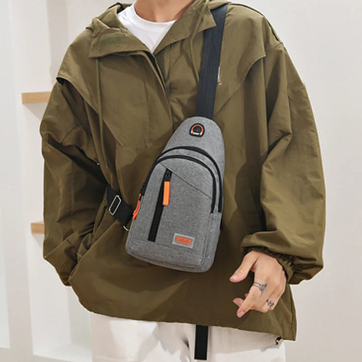 Unisex square bag, men's and women's new chest bag, single shoulder crossbody bag, chest crossbody bag, fashionable and versatil