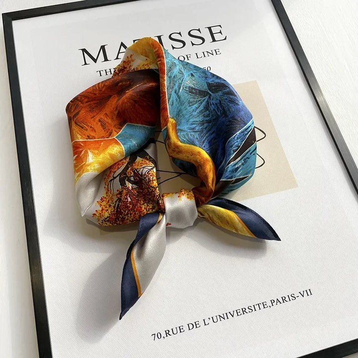 Mulberry Silk Square Scarf – Luxury Bandana & Headwrap for Women