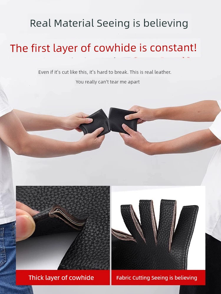 SEPTWOLVES Men Genuine Leather Genuine Goods Short One-Piece Wallet