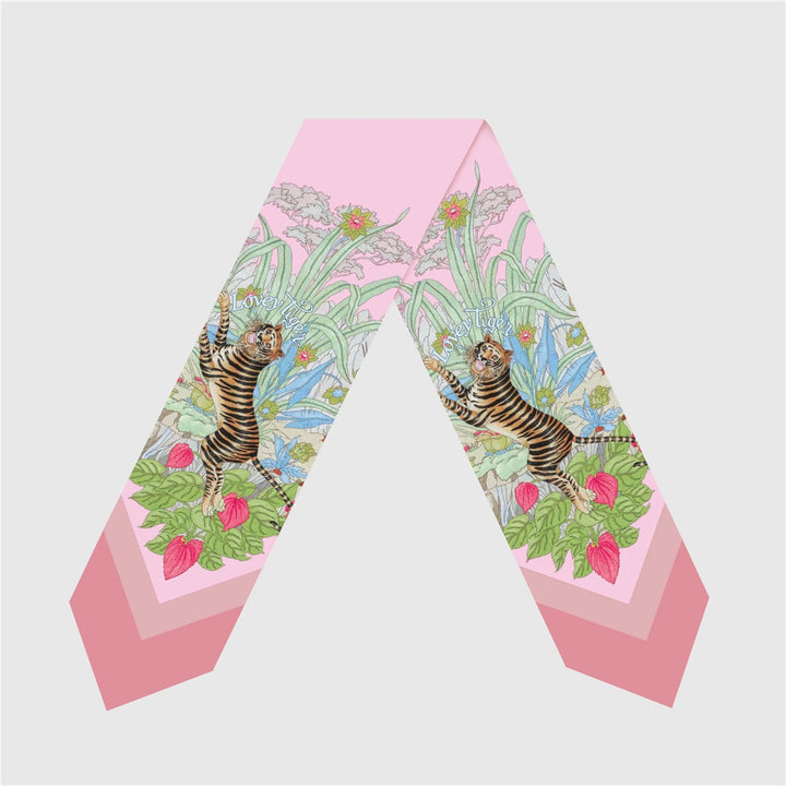 Chic Silk Hair Scarf – Elegant Skinny Wrap for Hair & Bags