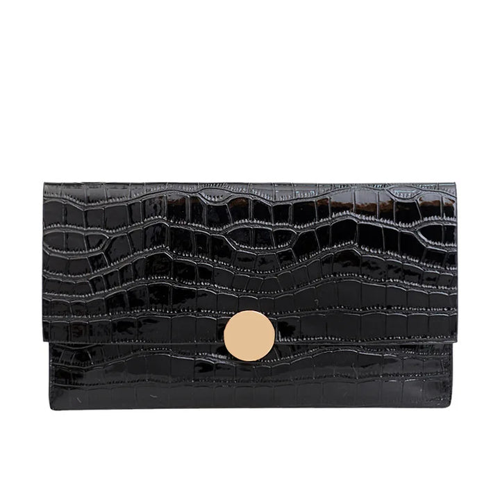 Luxe Envelope Clutch – Stylish PU Leather Shoulder Bag with Chain Detail