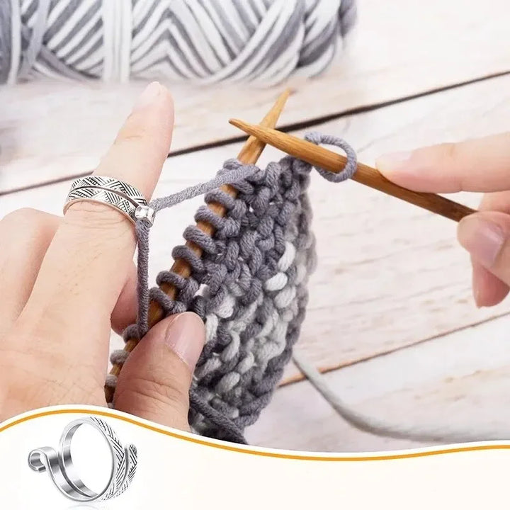 Adjustable Metal Crochet Loop Rings (2pcs)