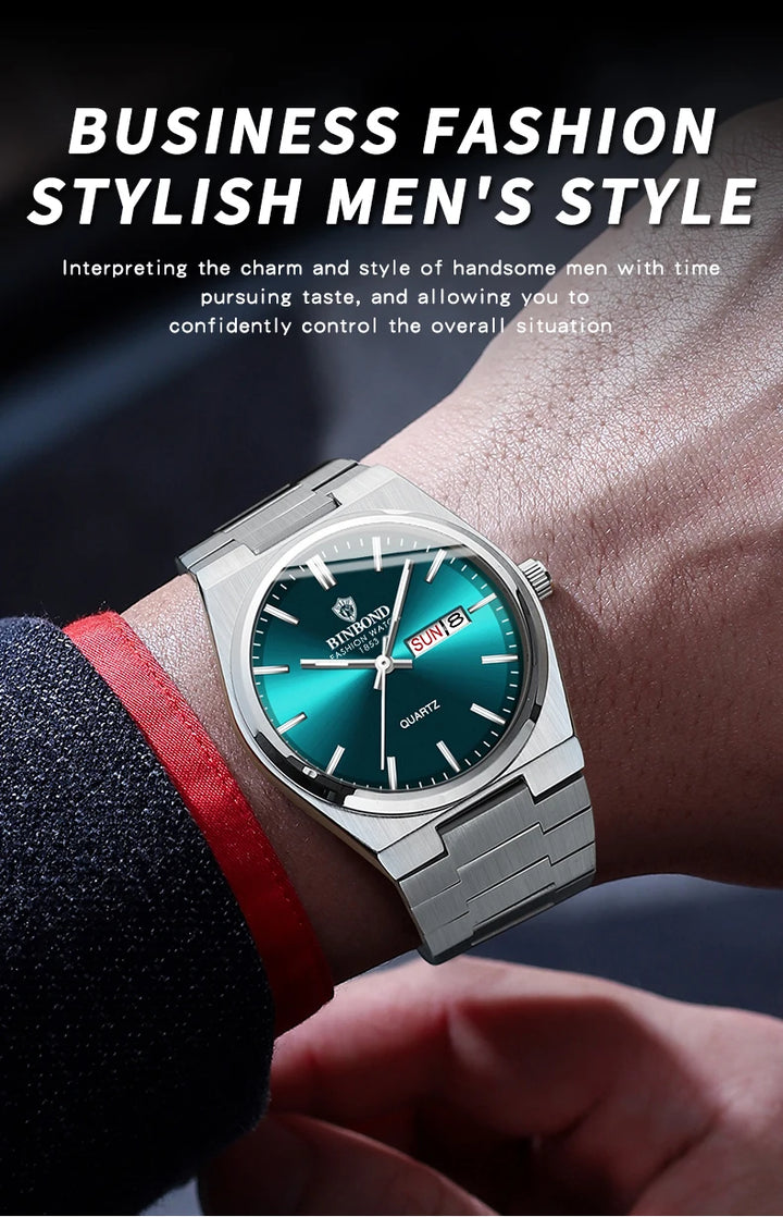 BINBOND Men's Business Quartz Watch