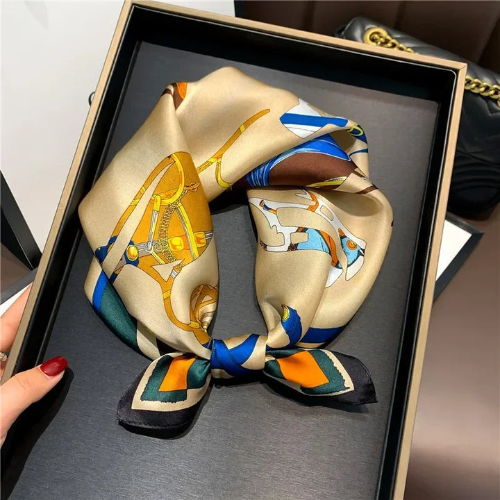 Mulberry Silk Square Scarf – Luxury Bandana & Headwrap for Women