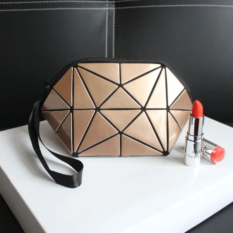 Luminous Prism Clutch – Geometric Rhombic Wallet for Day & Night Style