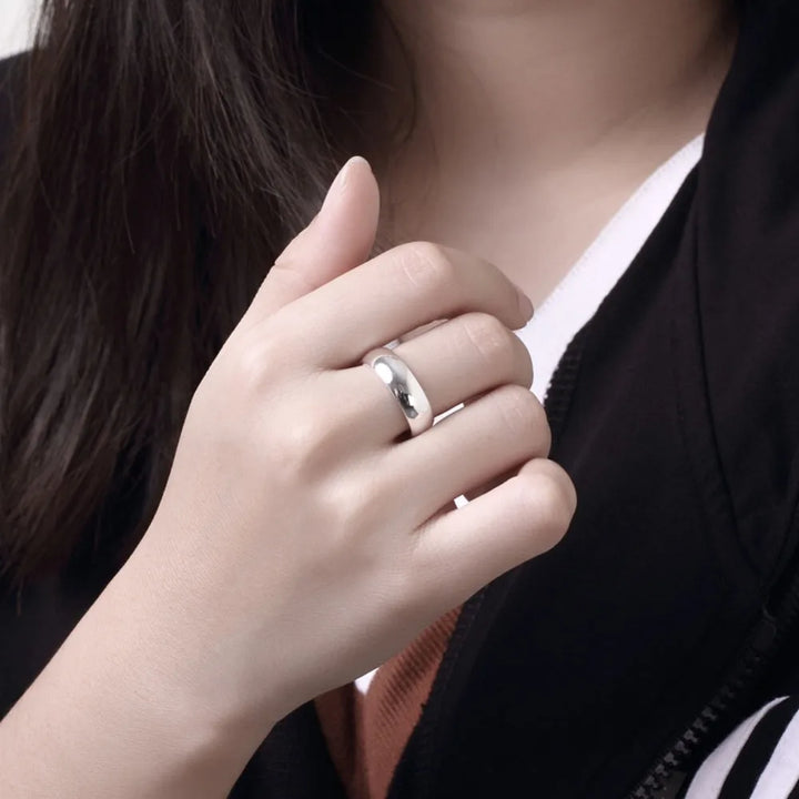 SimplicityLuxe™ – Sterling Silver Round Circle Ring for Women’s Jewelry