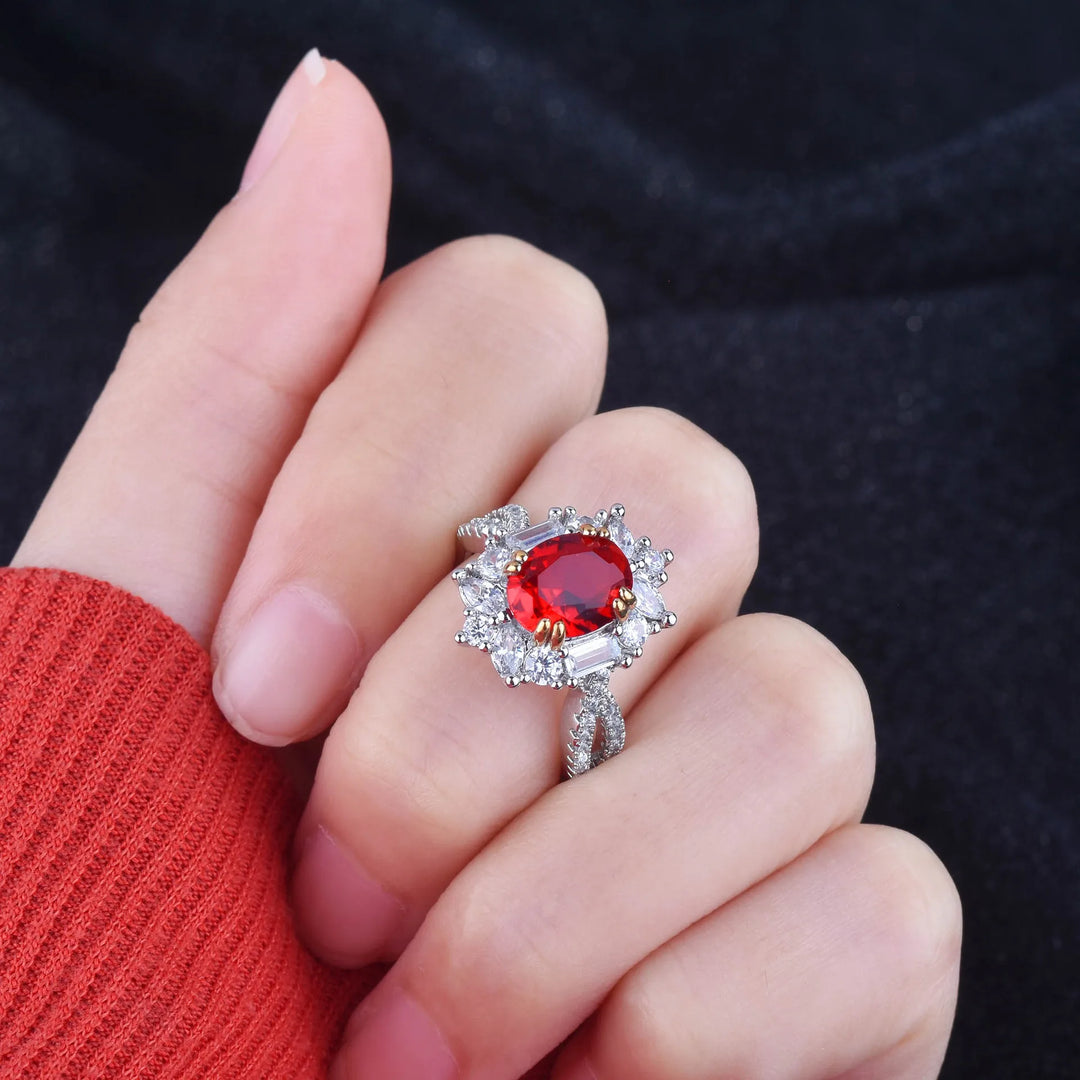 CrimsonAura™ – Colorful Treasure Ruby Ring