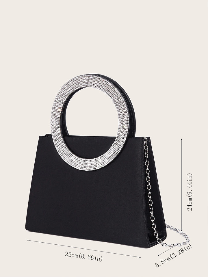 Elegance Noir Clutch – Sophisticated Black Bag for Parties & Events
