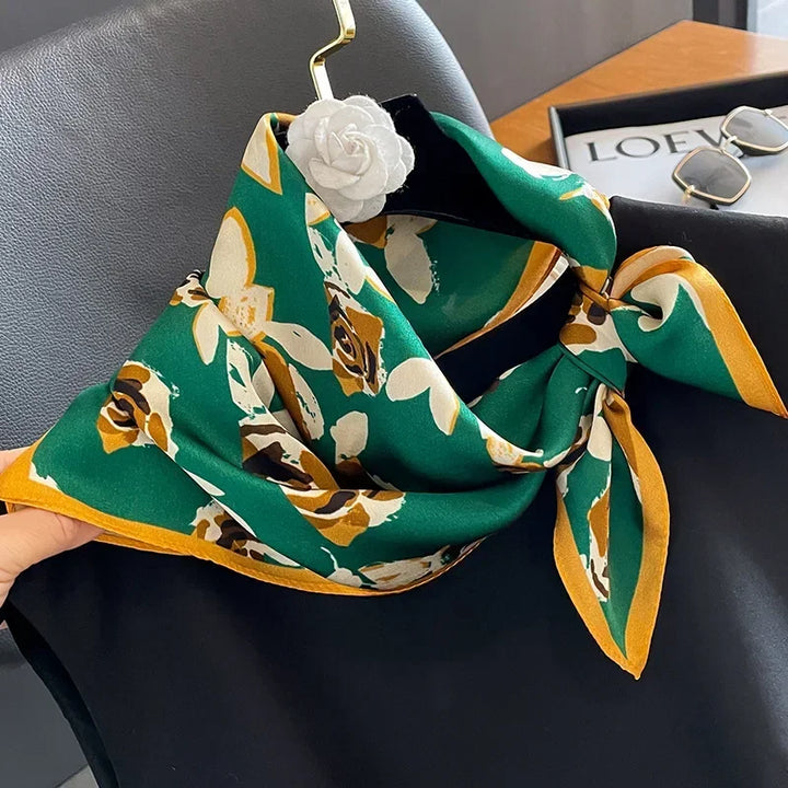 Mulberry Silk Square Scarf – Luxury Bandana & Headwrap for Women