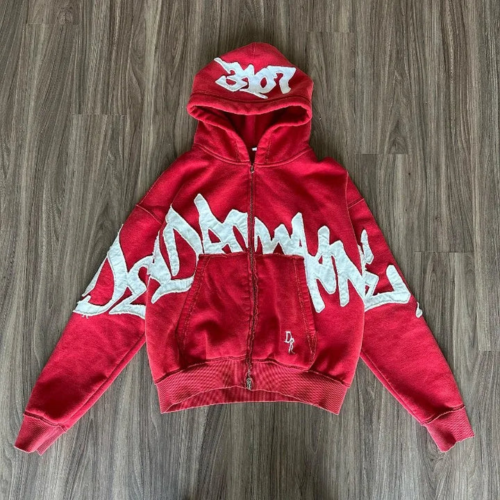 Y2K Letter Print Hoodie