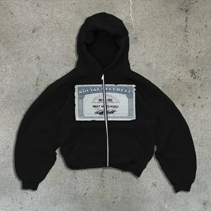 Y2K Retro Print Hoodie
