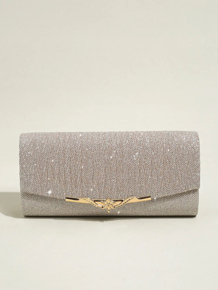 Sparkly Envelope Clutch – Wedding & Party Purse with Detachable Chain