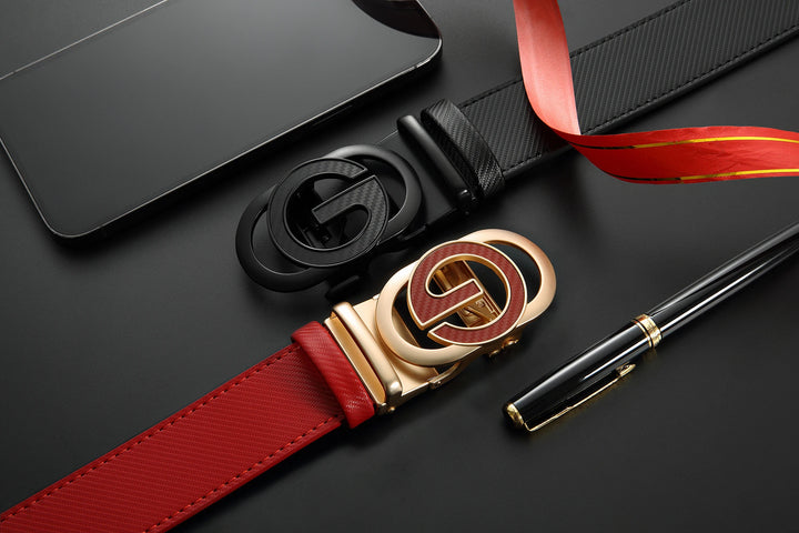 Men's Leather Belts Casual Automatic Buckle Belt Famous Designer Brand Luxury Leather Metal Buckle Cowskin Belts for Jeans Men