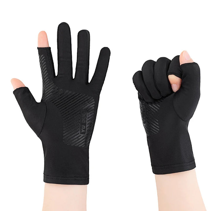 Outdoor Winter Fishing Gloves Waterproof Three Or Two Fingers Cut Anti-slip Climbing Keep Warm Hiking Camping Riding Gloves