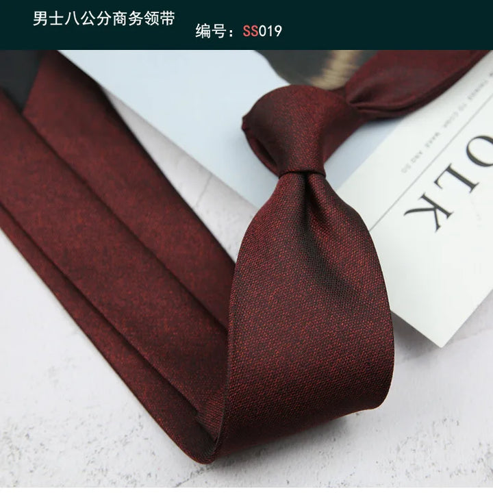 Tie Gravatas Fashion Wholesale Woven 8 cm Striped Necktie Wedding Accessories Blue Man Dot Fit Group Party Office Neck Ties