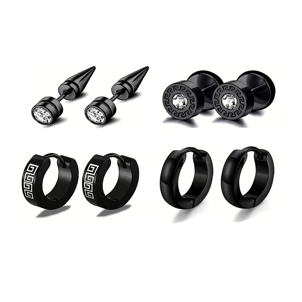 EdgeFusion™ – Trendy Stainless Steel Earring Set for Every Occasion