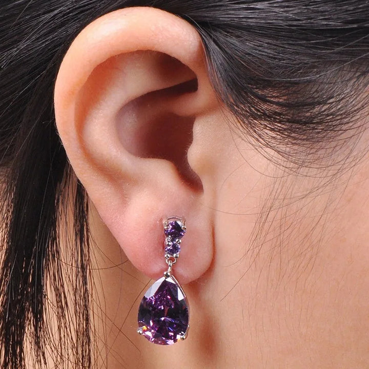 EternaBlue™ – Anti-Allergy Blue Crystal Wedding Earrings