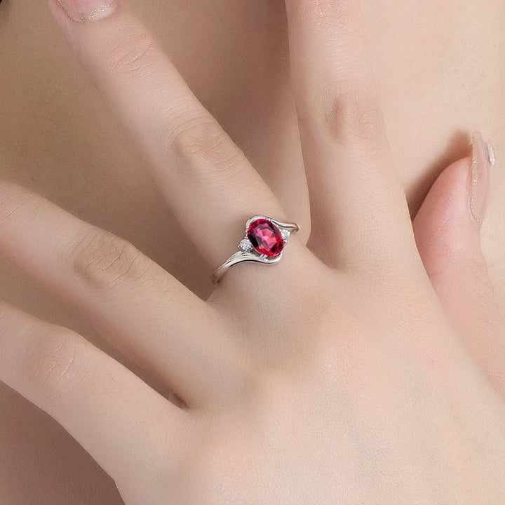 CrimsonVow™ – Classic Adjustable Engagement Ring