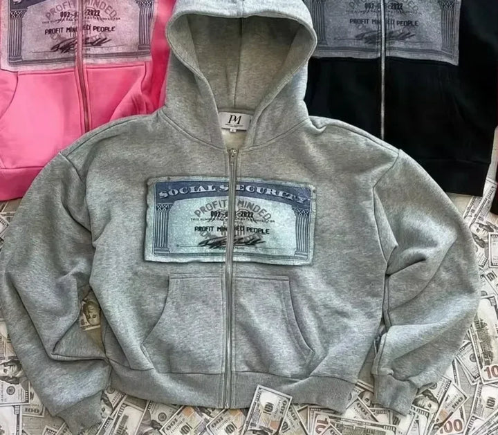 Y2K Retro Print Hoodie