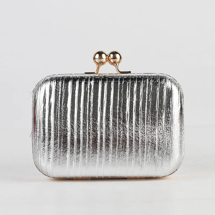 Luxury Evening Clutch – Purple Striped Crossbody Shoulder Bag for Women