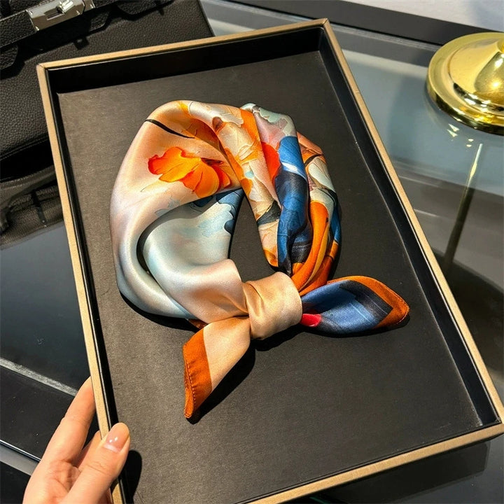 Mulberry Silk Square Scarf – Luxury Bandana & Headwrap for Women