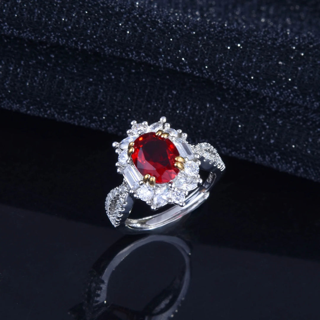 CrimsonAura™ – Colorful Treasure Ruby Ring