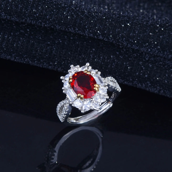 CrimsonAura™ – Colorful Treasure Ruby Ring