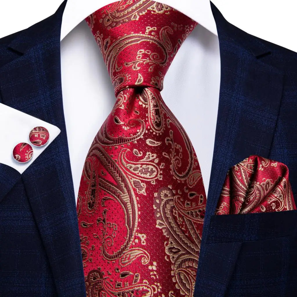 Hi-Tie 8.5cm Business Black Solid Paisley 100% Silk Men's Tie Neck Strip Ties for Men Formal Luxury Wedding Neckties Gravatas