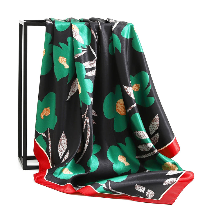 90×90cm Twill Scarf – Printed Silk Bandana for Women & Office Looks