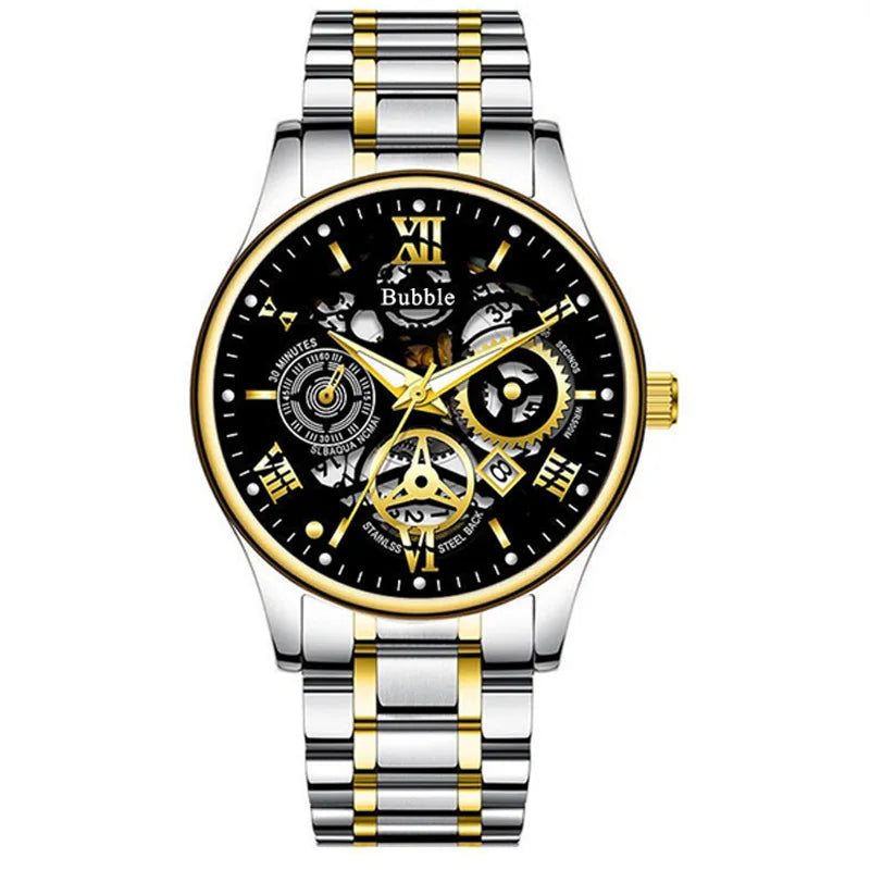 Men’s Roman Watch – UTHAI Light Luxury Waterproof Quartz Clock