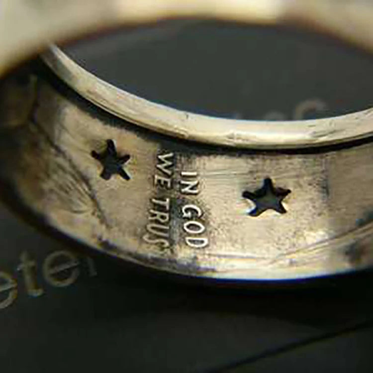WolfPact™ – Hand-Carved Historical Coin Ring