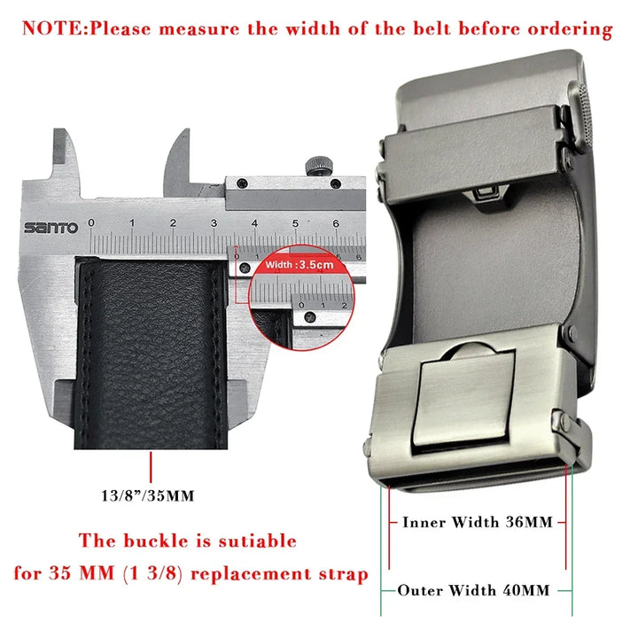 Men's Leather Belts Buckle Automatic Buckle Alloy Metal Automatic Belt Buckle High Quality Limited Fit 3.5cm Belt Accessories