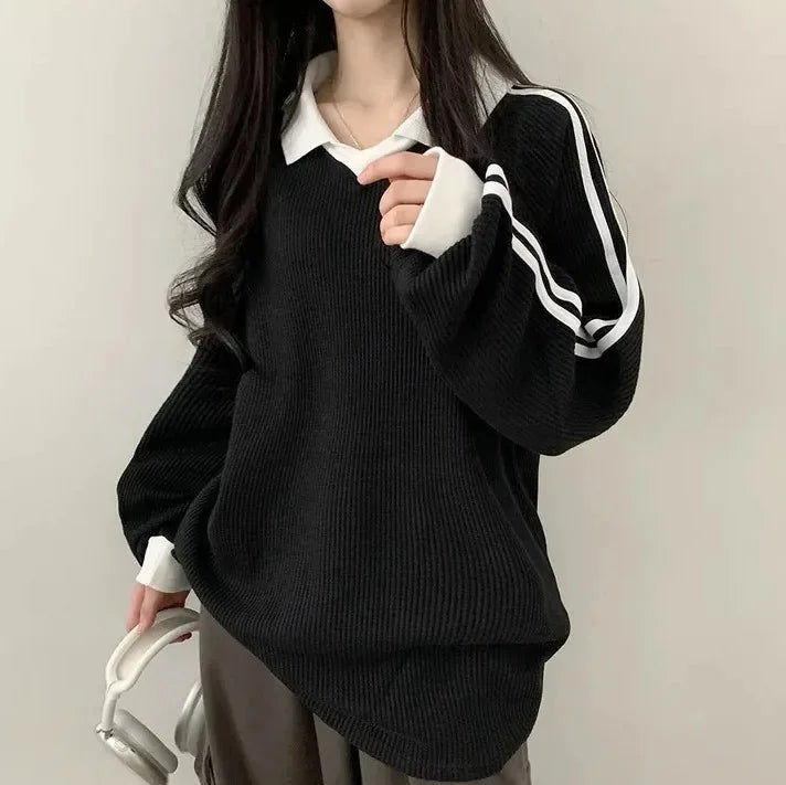 Women's Vintage Polo Sweatshirt