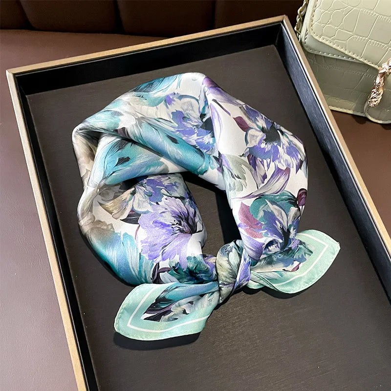 Mulberry Silk Square Scarf – Luxury Bandana & Headwrap for Women