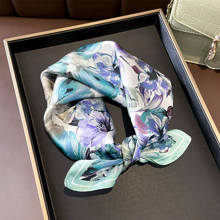 Mulberry Silk Square Scarf – Luxury Bandana & Headwrap for Women