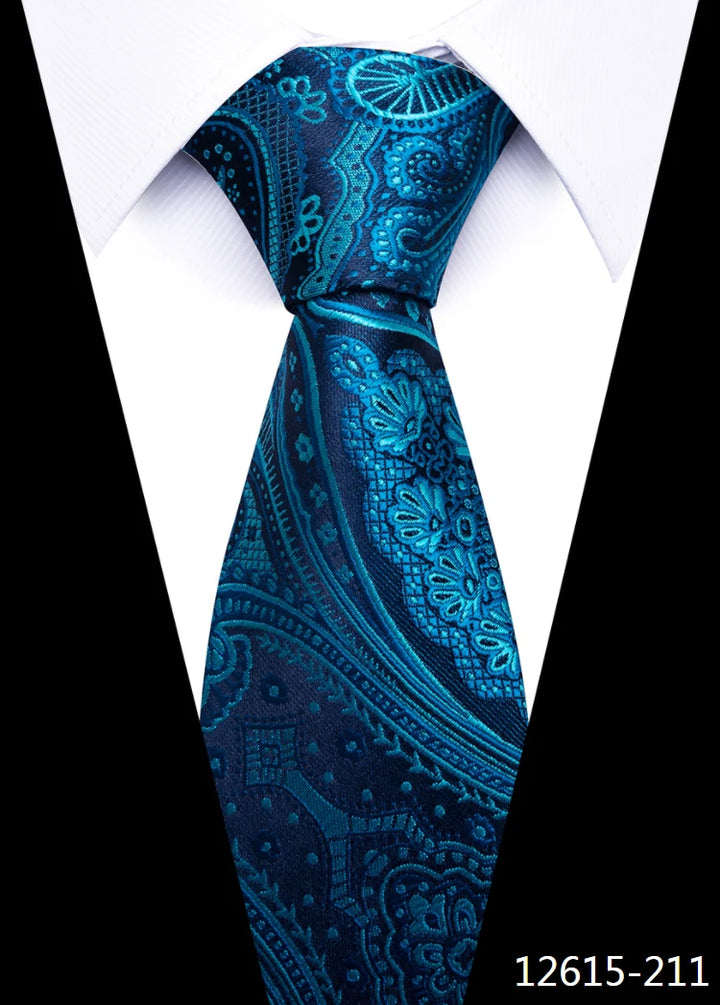 Tie Gravatas Fashion Wholesale Woven 8 cm Necktie Wedding Accessories Blue Man Dot Fit Group Party Office