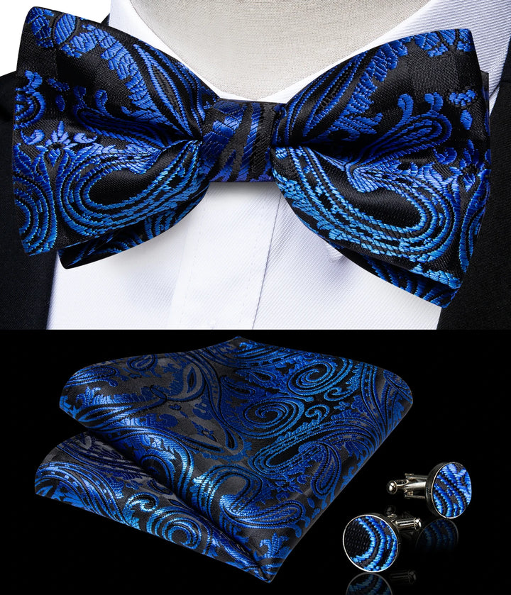 Men’s Pre-tied Bow Tie Set – Wedding & Groom Accessories