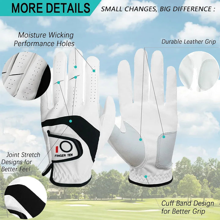 Golf Gloves Men 3pcs/6pcs All Weather Soft Breathable Left Hand Right Grip Drop Shipping